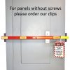 panel lockout with six inch extension and clips